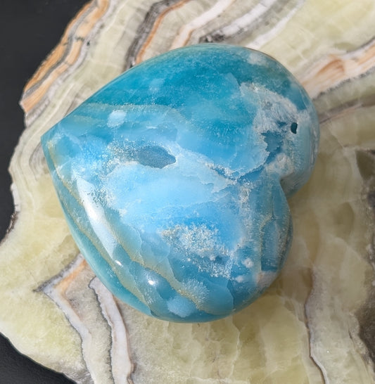 Blue Aragonite Heart