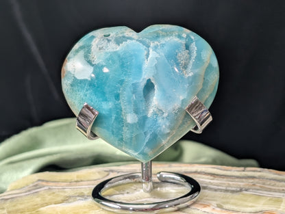 Blue Aragonite Heart
