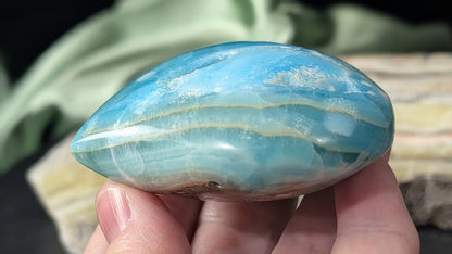 Blue Aragonite Heart