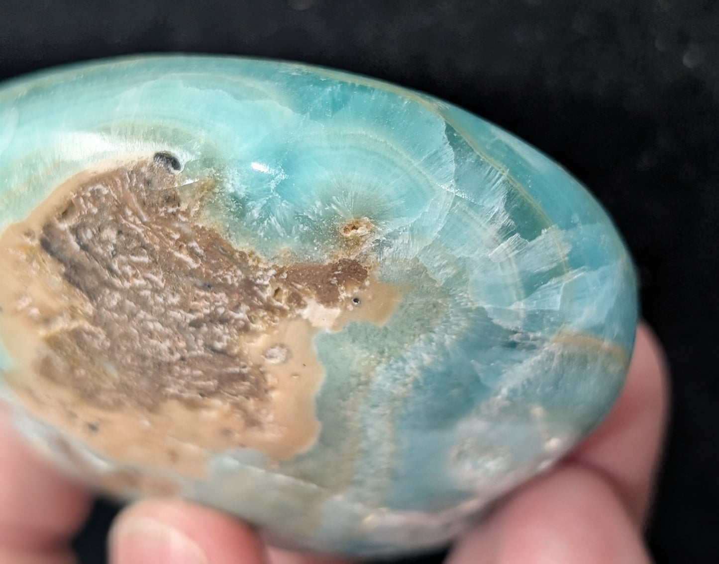Blue Aragonite Heart