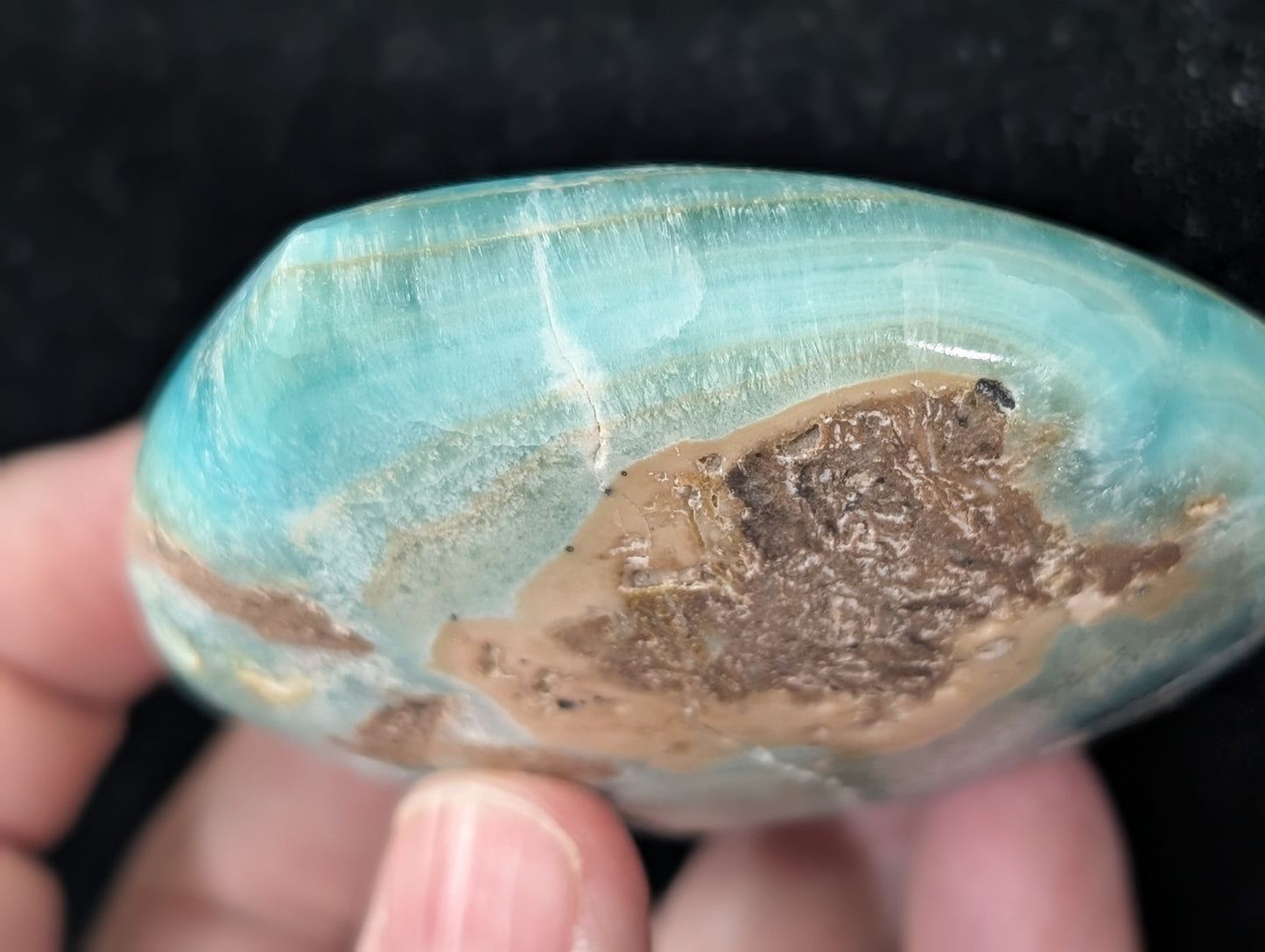 Blue Aragonite Heart