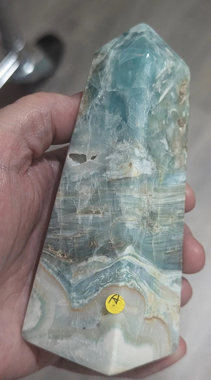 Blue Aragonite Tower 1A2