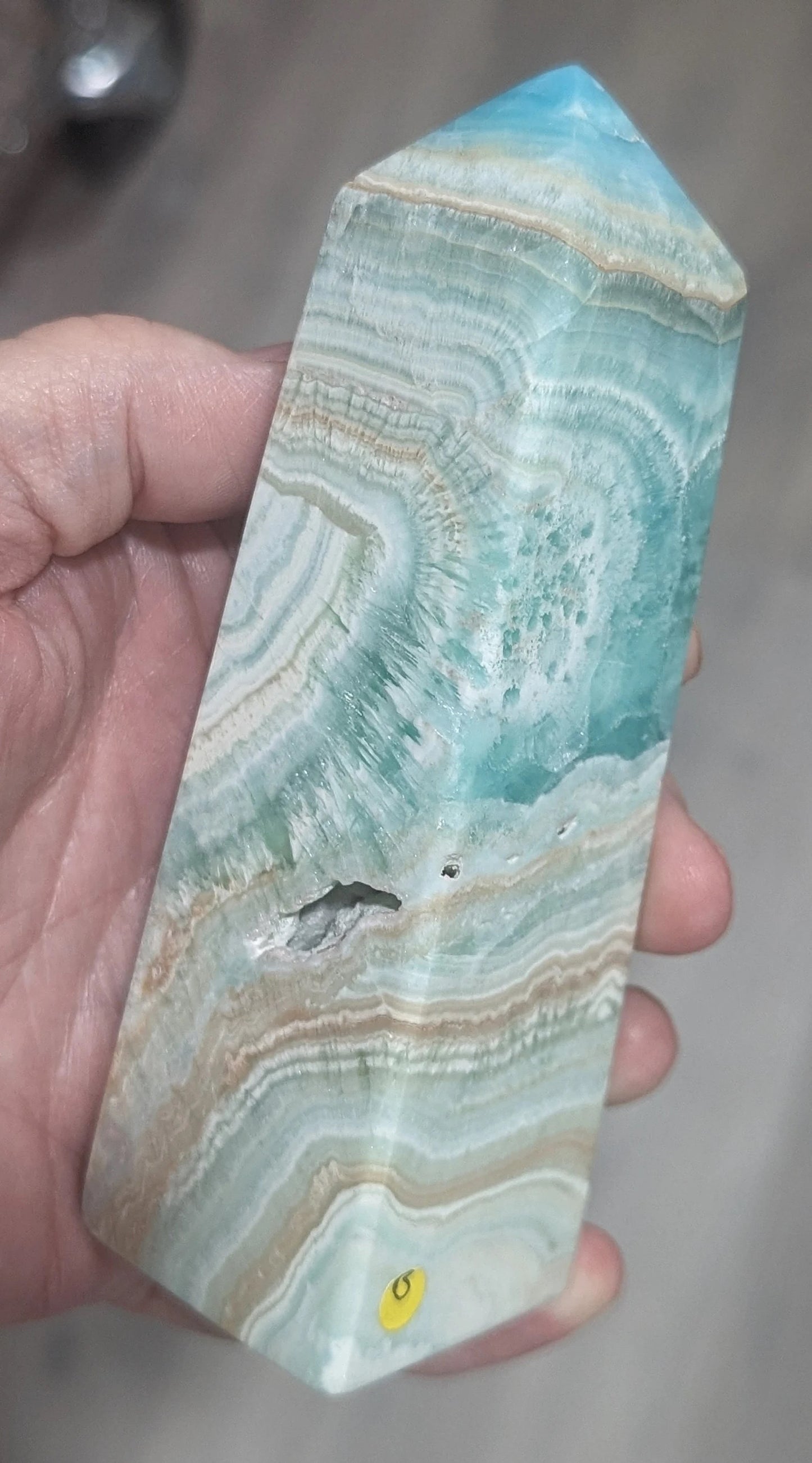 Blue Aragonite Tower 1B1