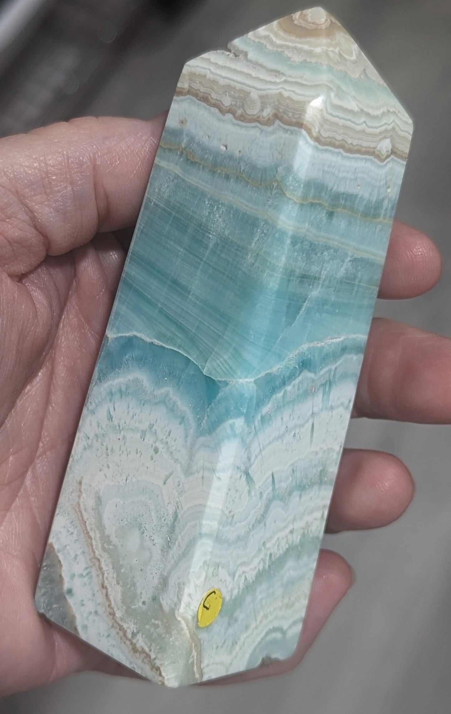 Blue Aragonite Tower 1C1