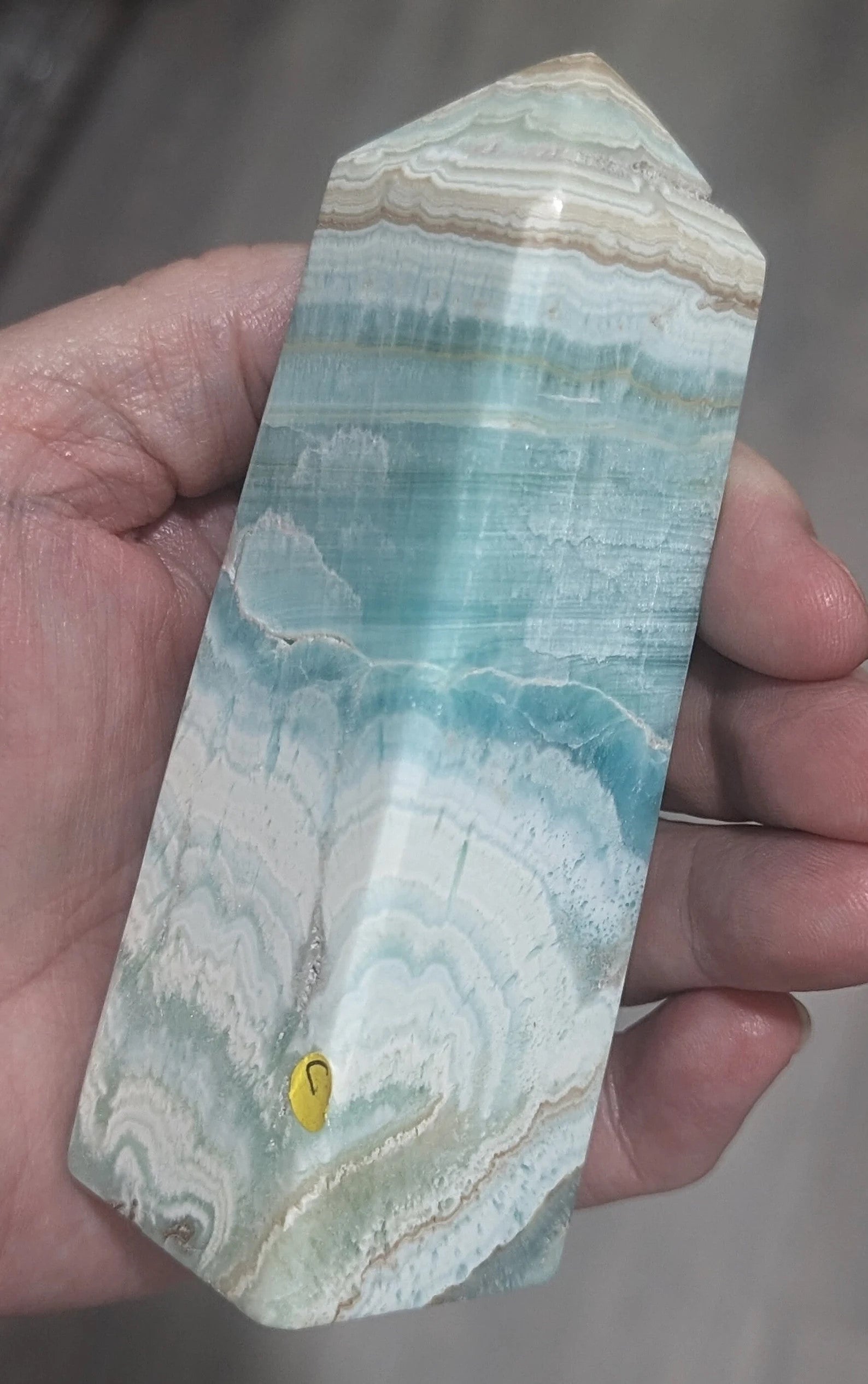 Blue Aragonite Tower 1C2