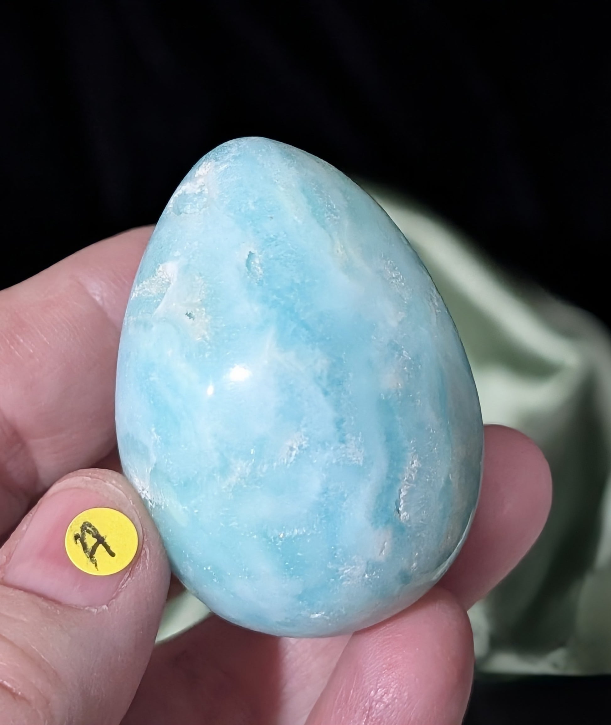 Blue Aragonite and Smithsonite Egg