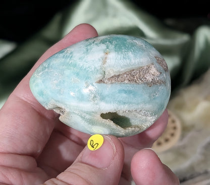 Blue Aragonite and Smithsonite Egg