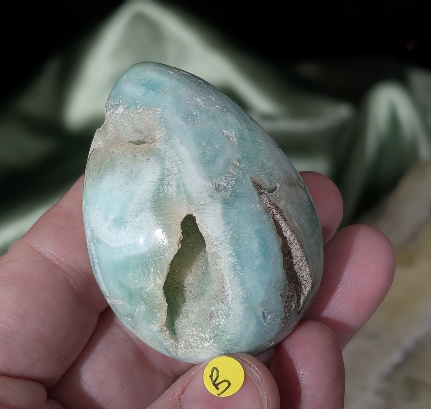 Blue Aragonite and Smithsonite Egg