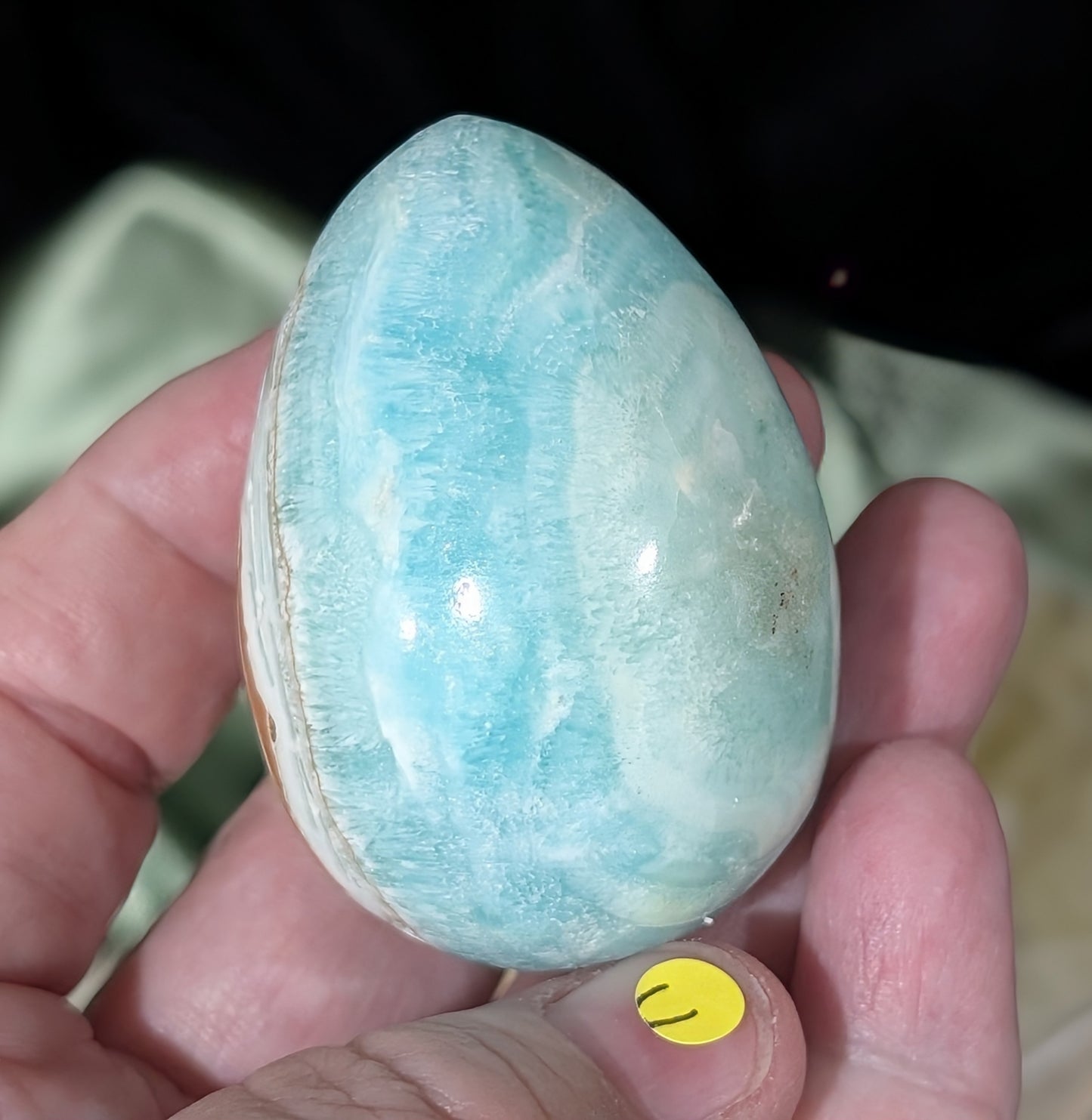 Blue Aragonite and Smithsonite Egg