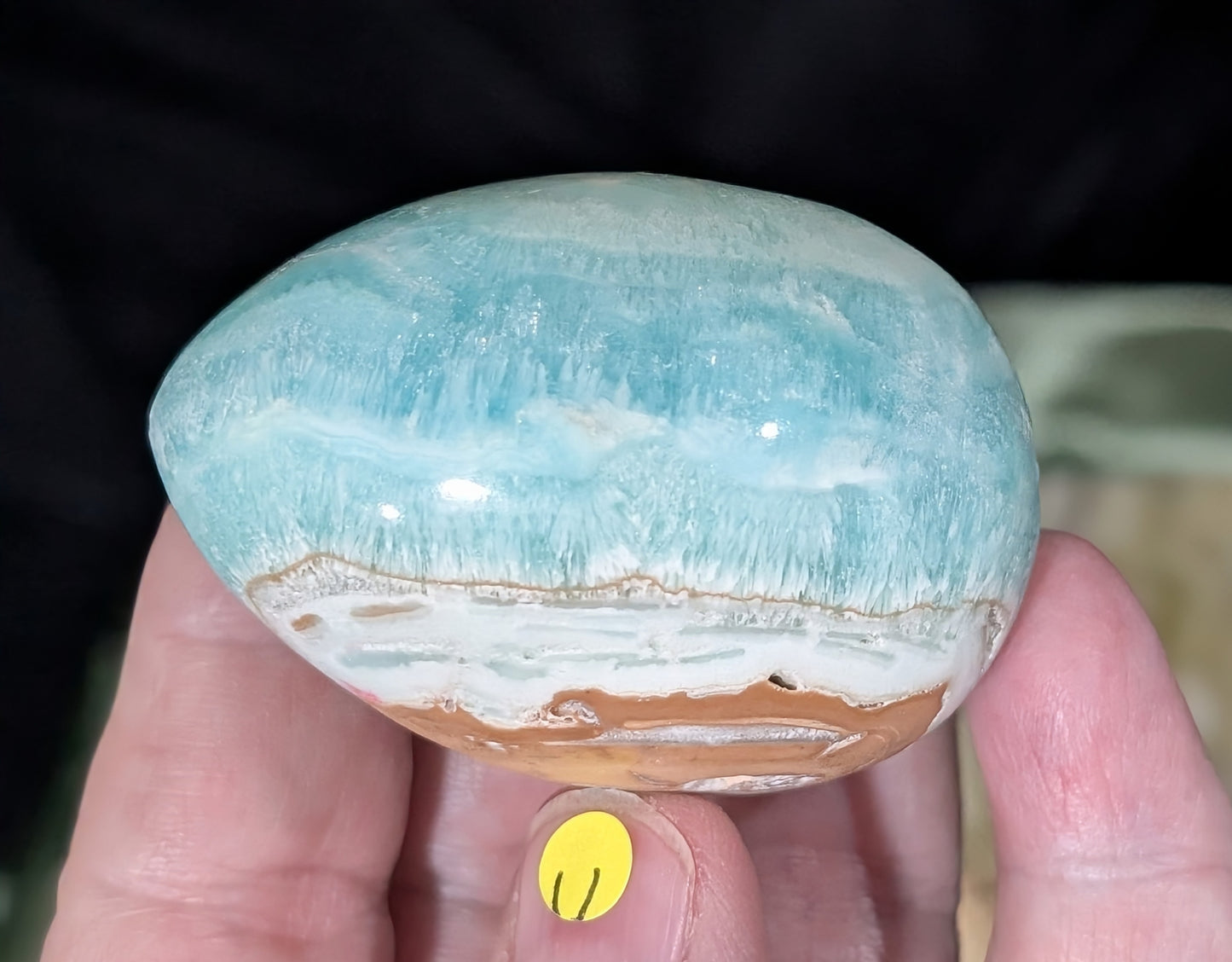 Blue Aragonite and Smithsonite Egg