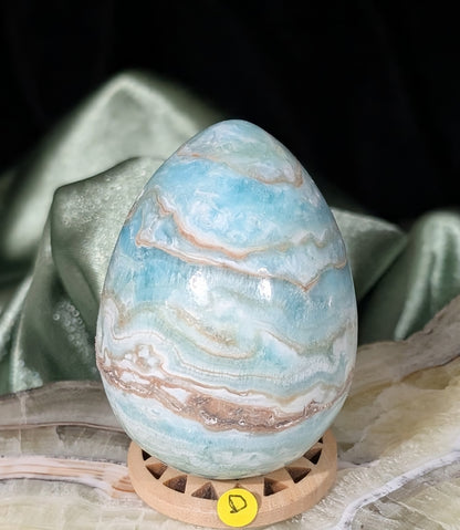 Blue Aragonite and Smithsonite Egg