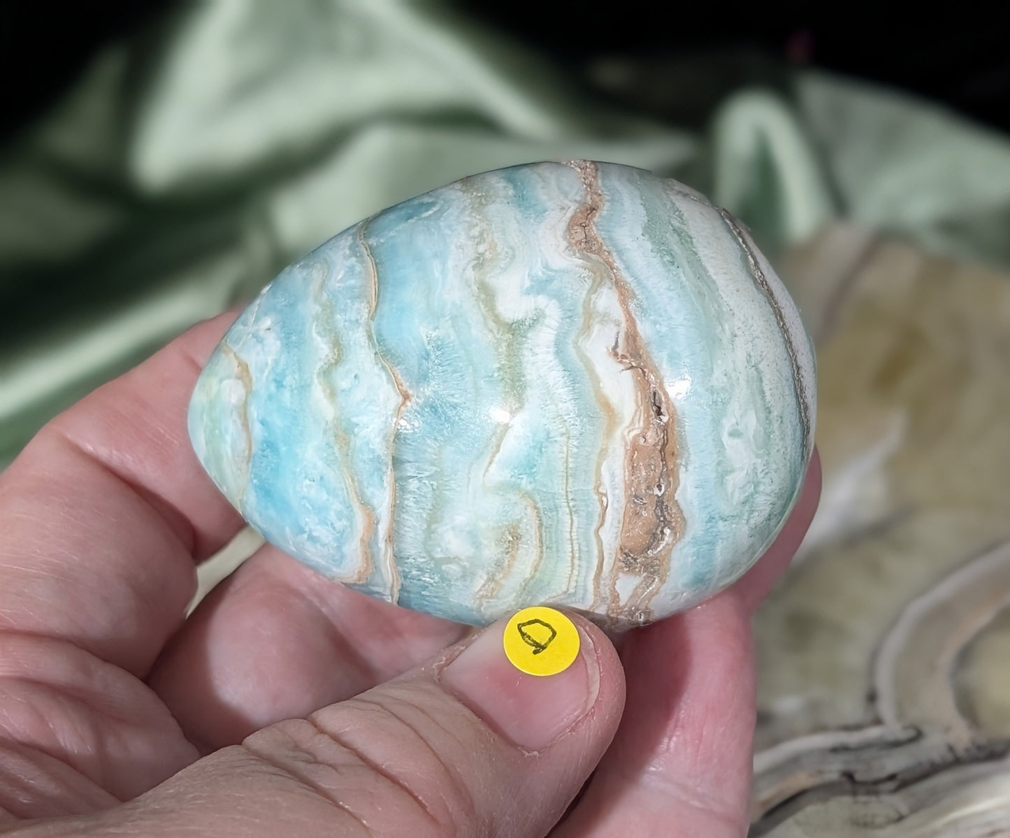 Blue Aragonite and Smithsonite Egg
