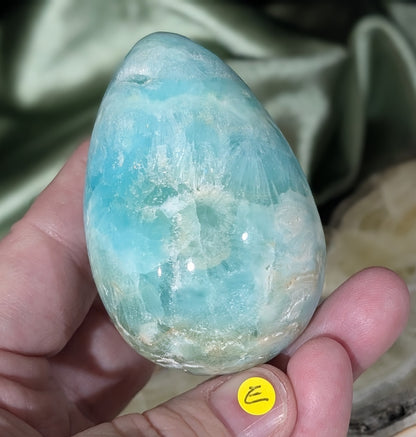 Blue Aragonite and Smithsonite Egg