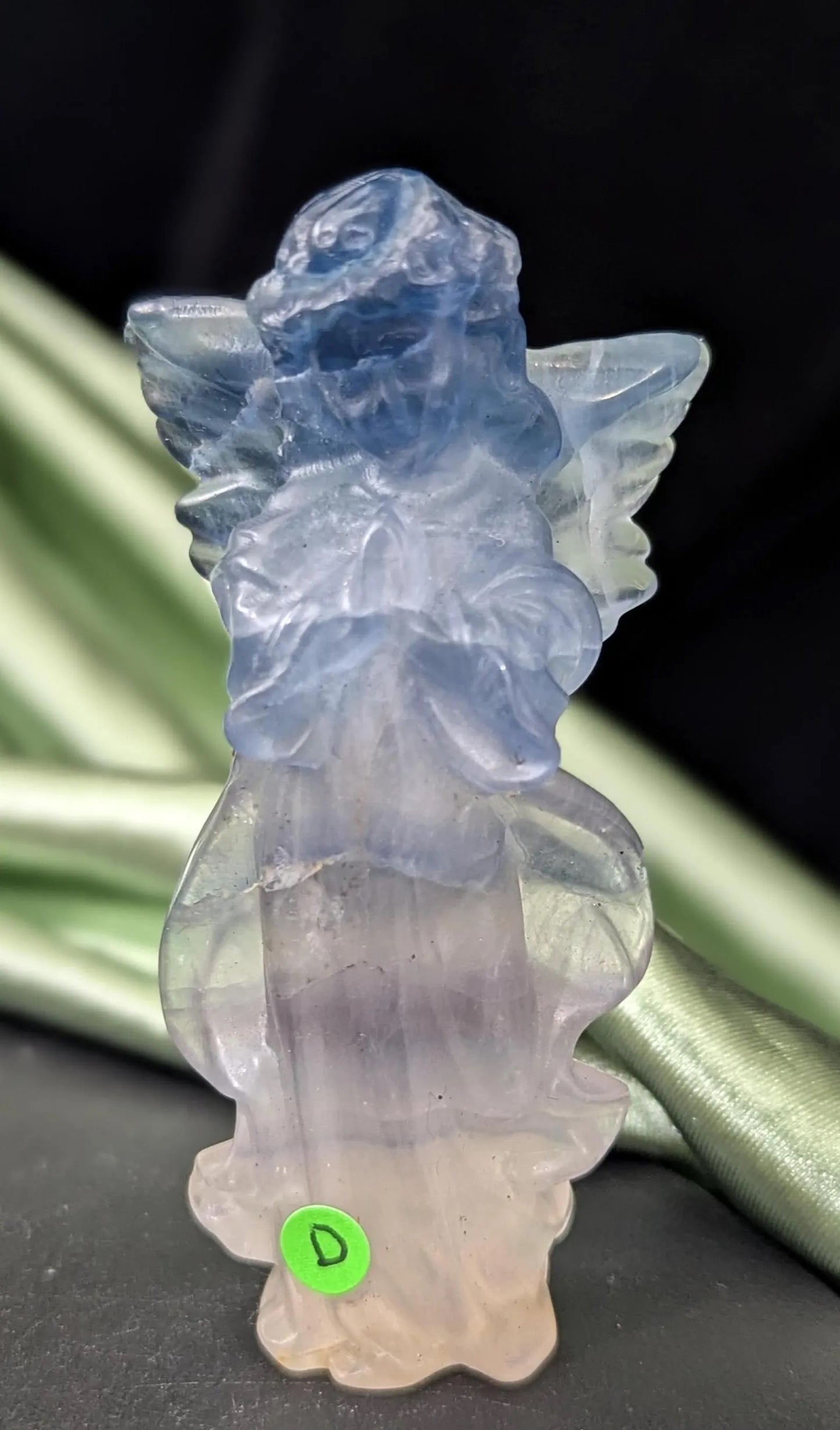 Blue Fluorite Praying Angel Figurine