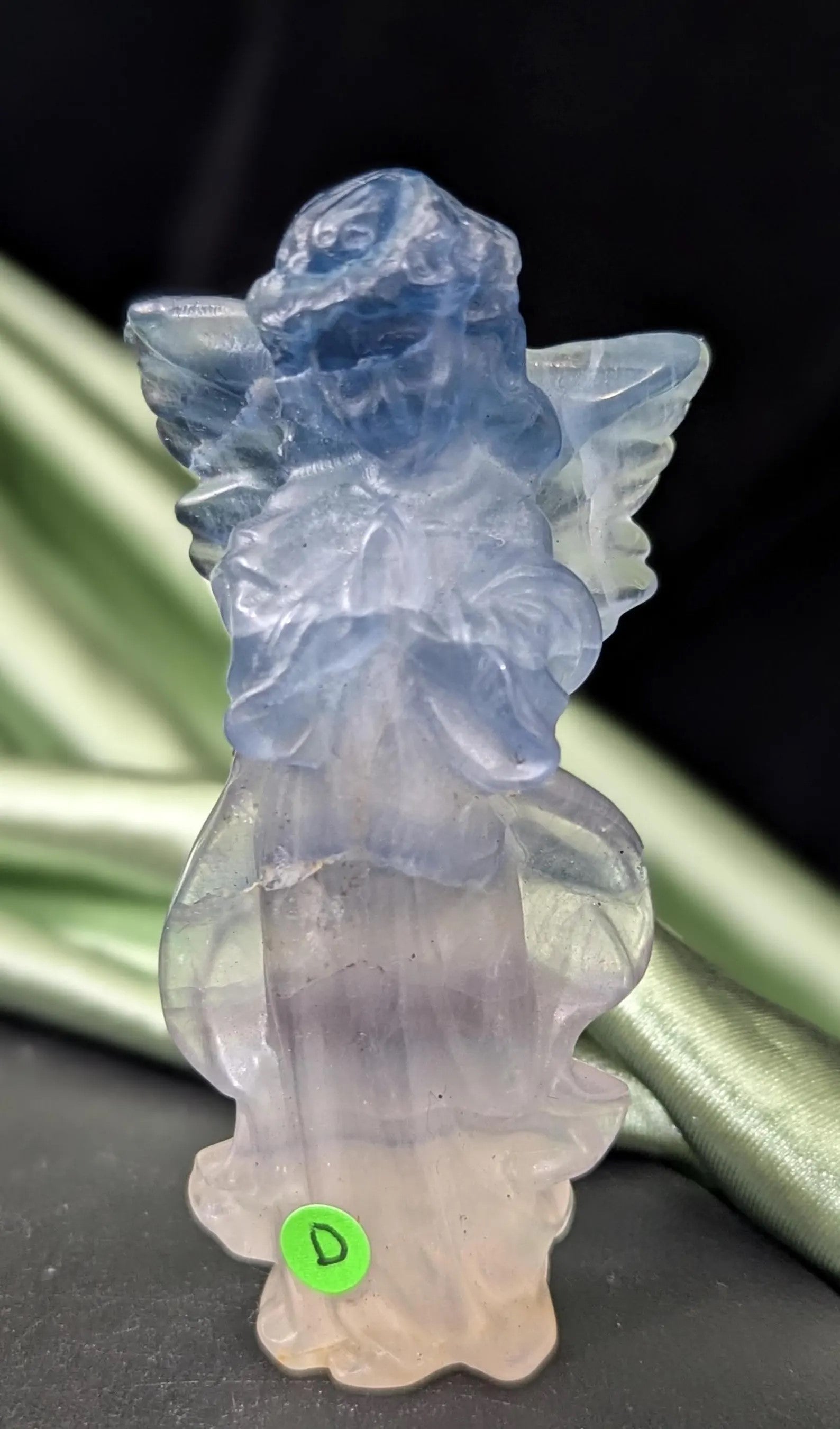 Blue Fluorite Praying Angel Figurine