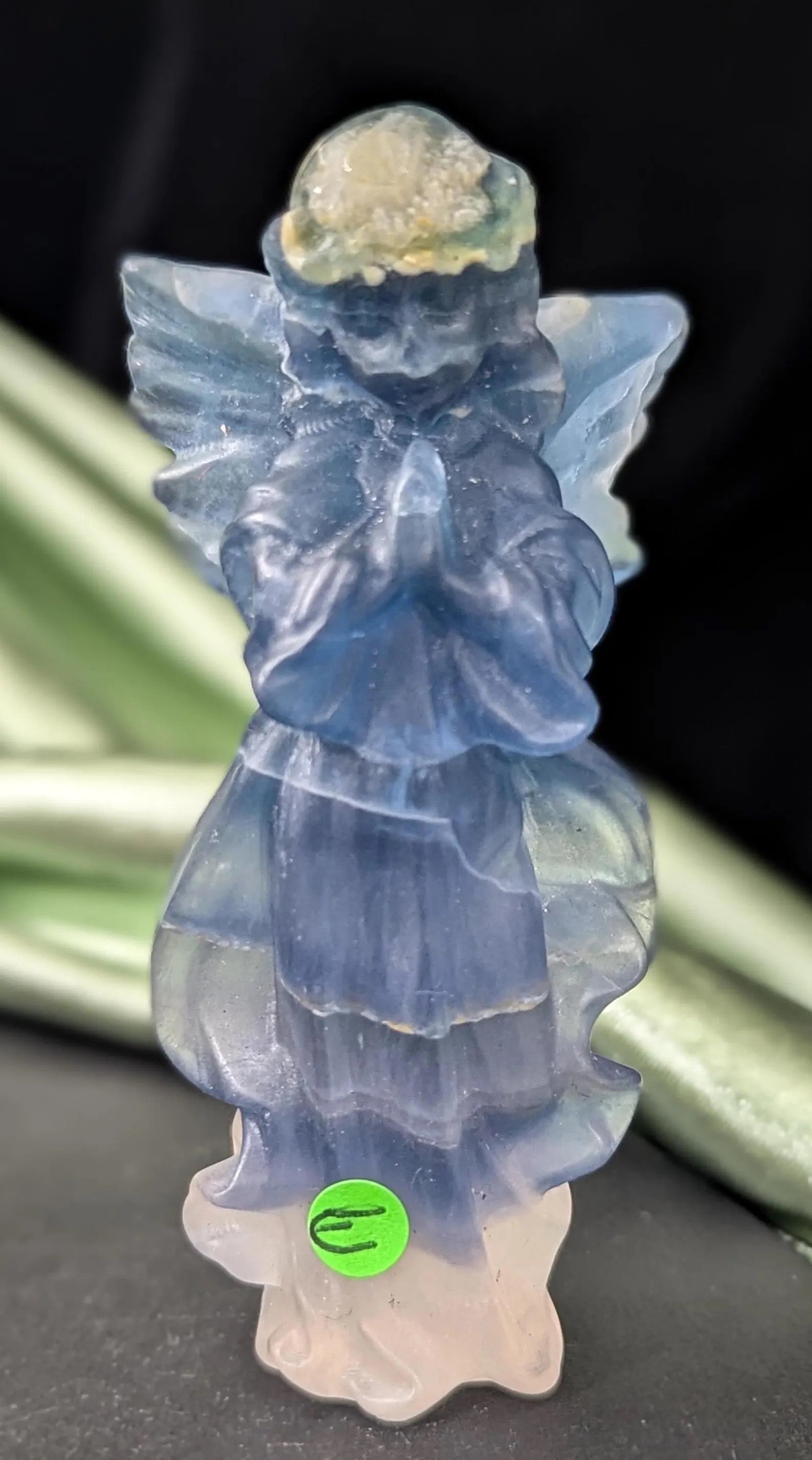 Blue Fluorite Praying Angel Figurine