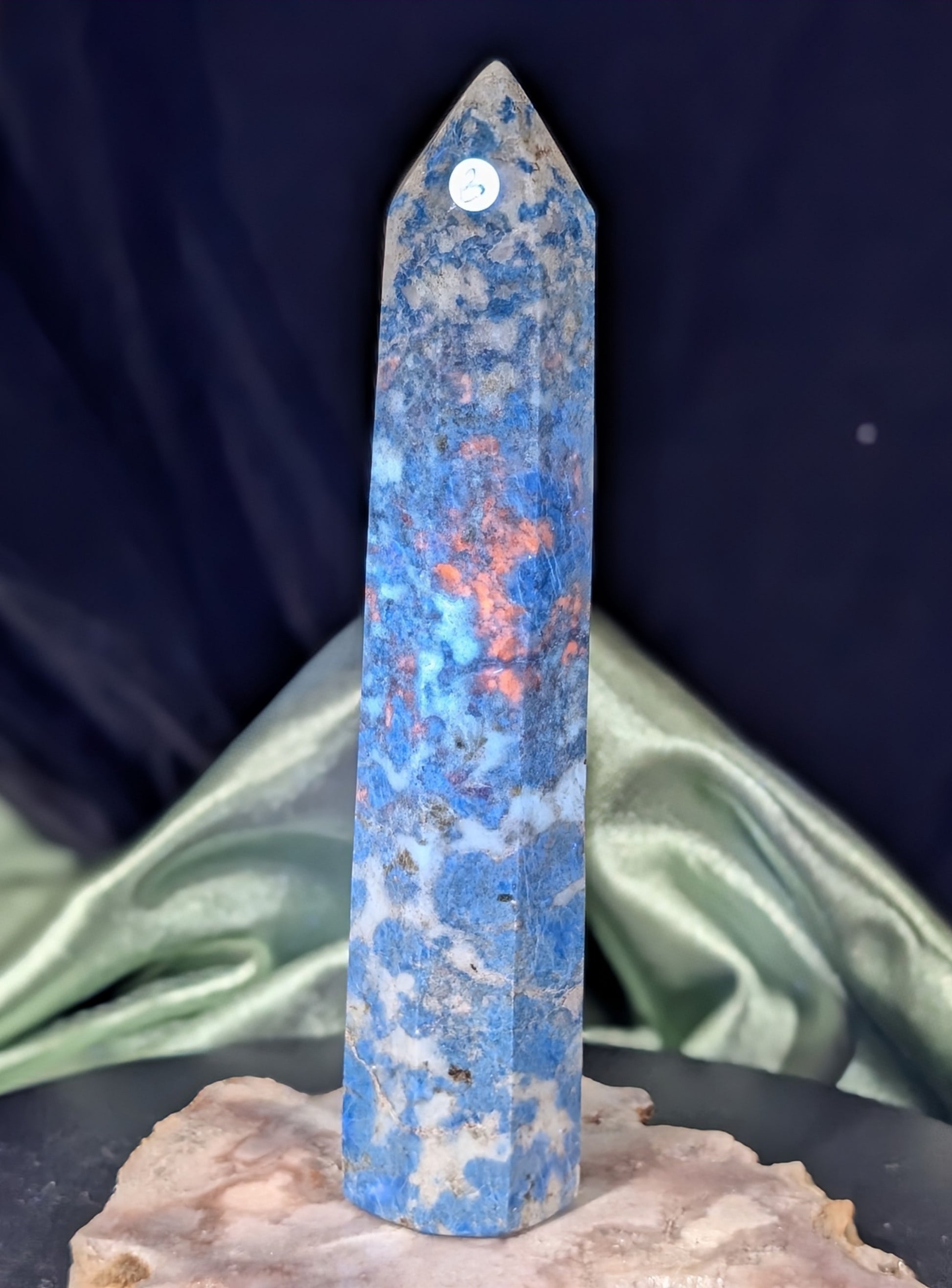 UV Reactive Blue Hackmanite Tower