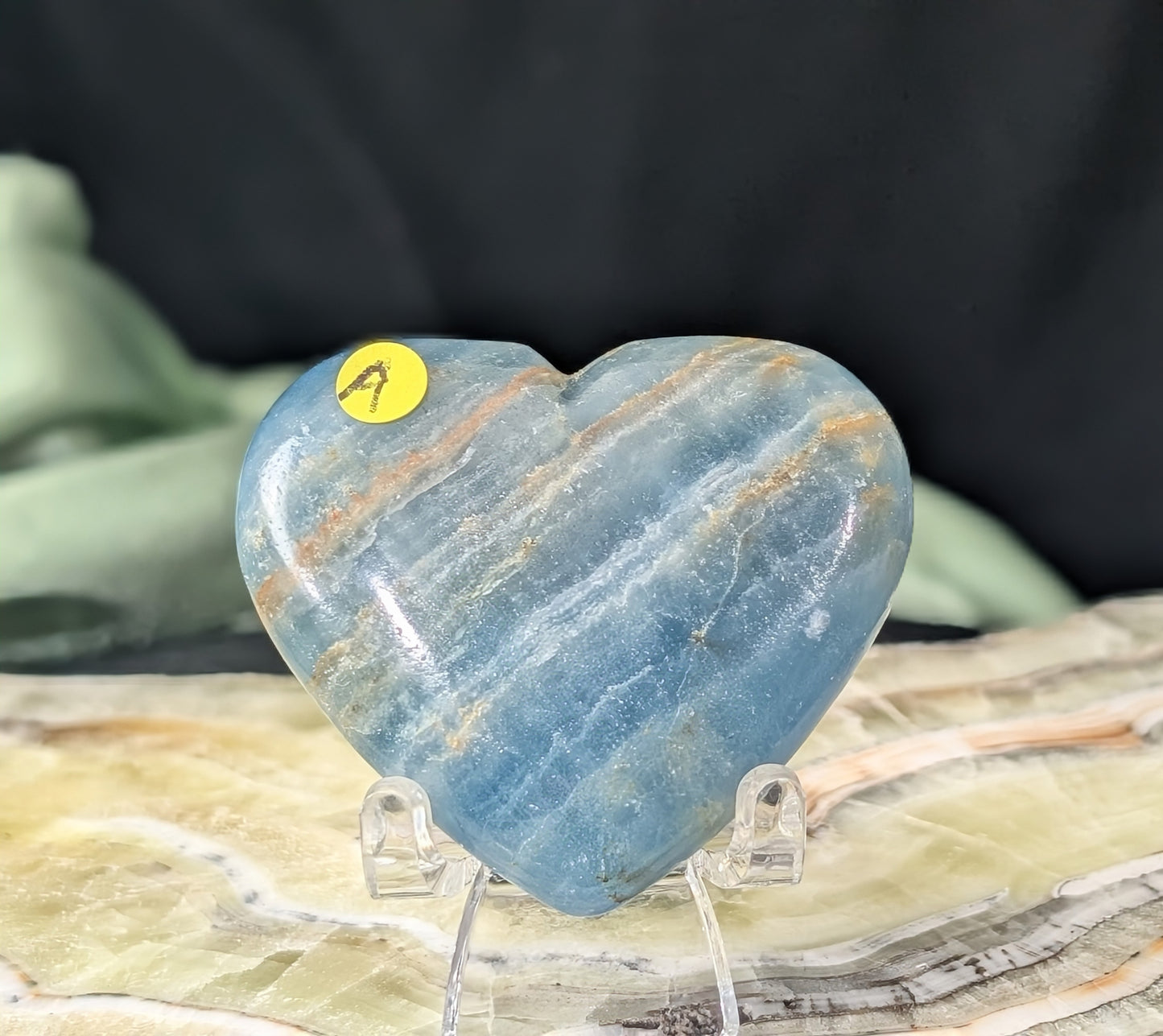 Blue Onyx Heart