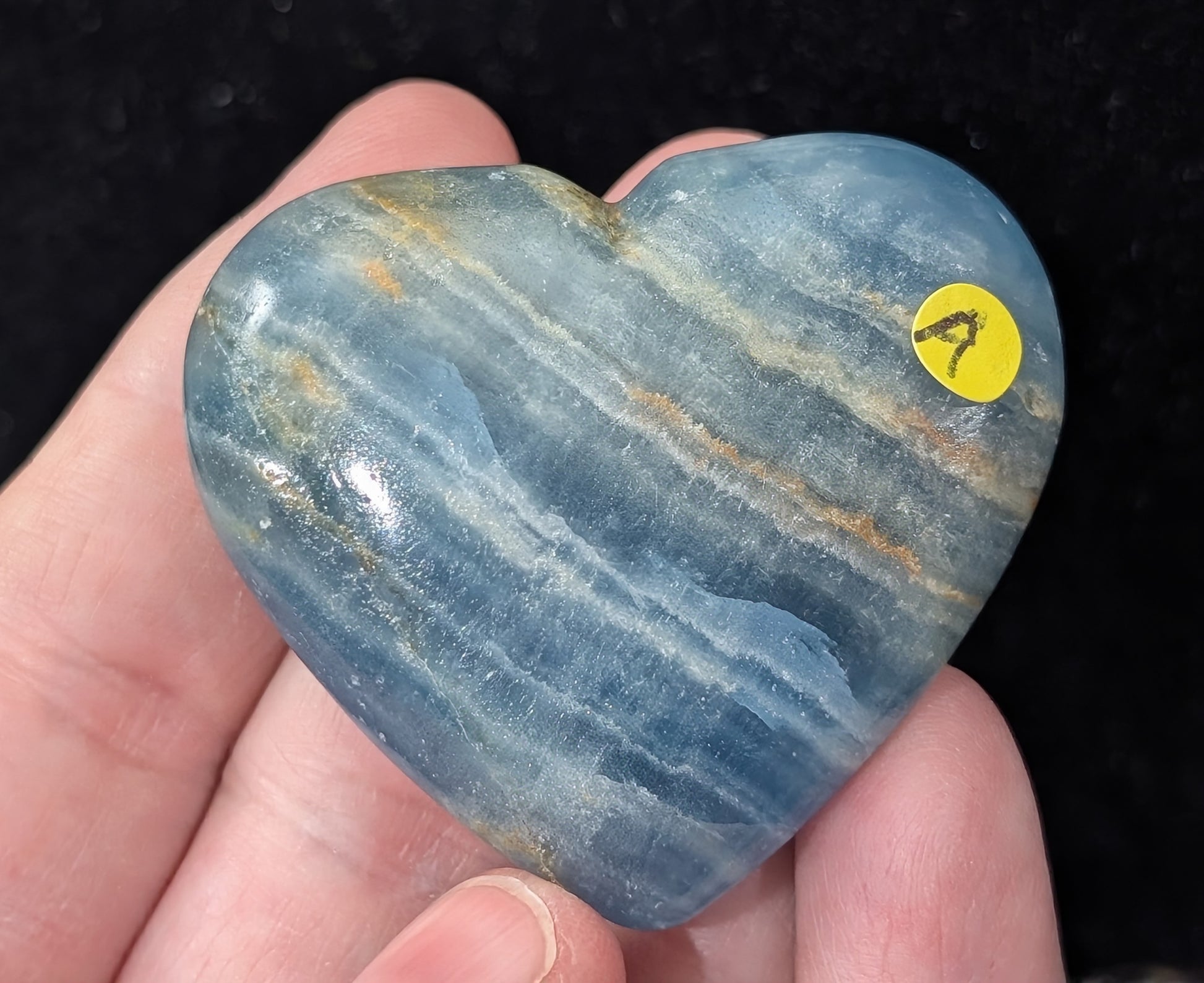 Blue Onyx Heart