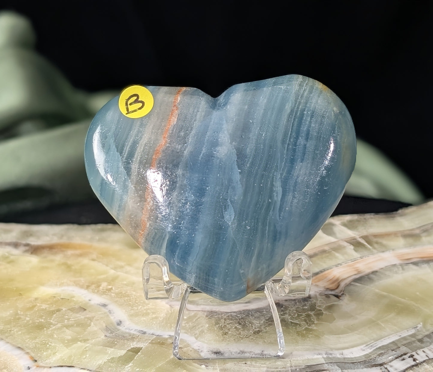 Blue Onyx Heart