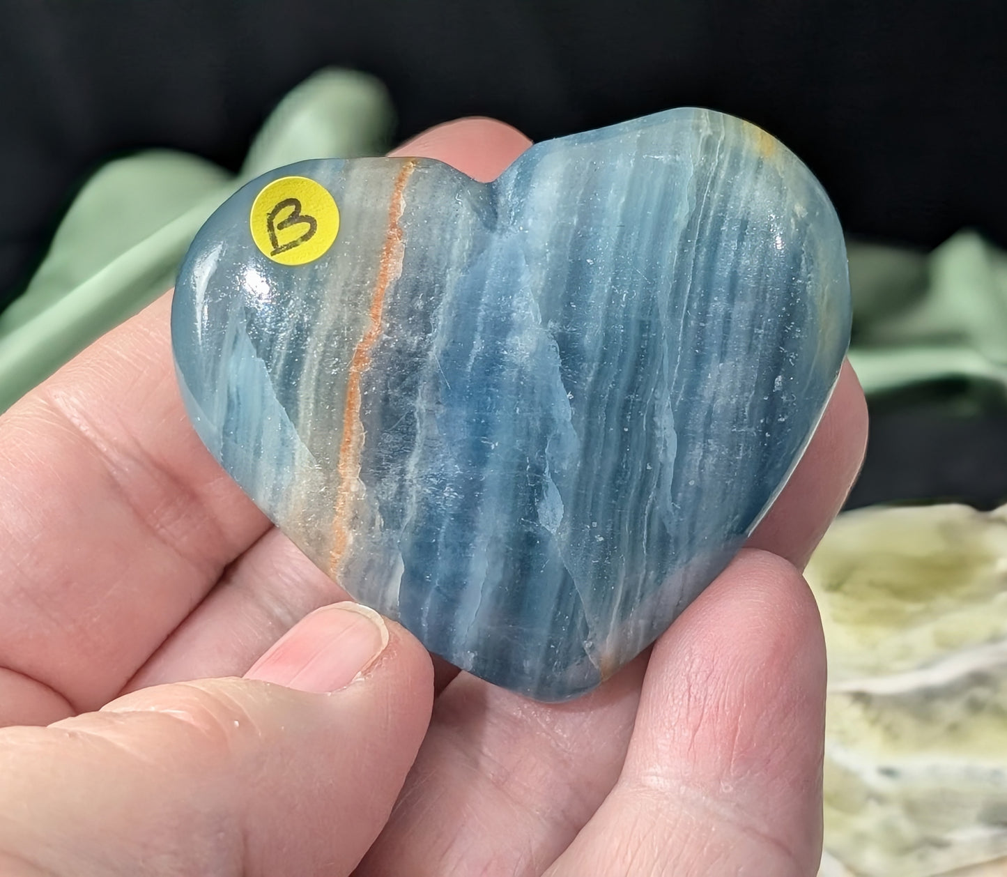Blue Onyx Heart