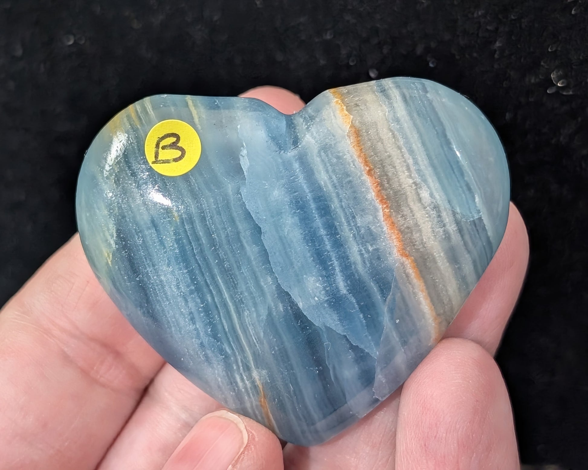 Blue Onyx Heart