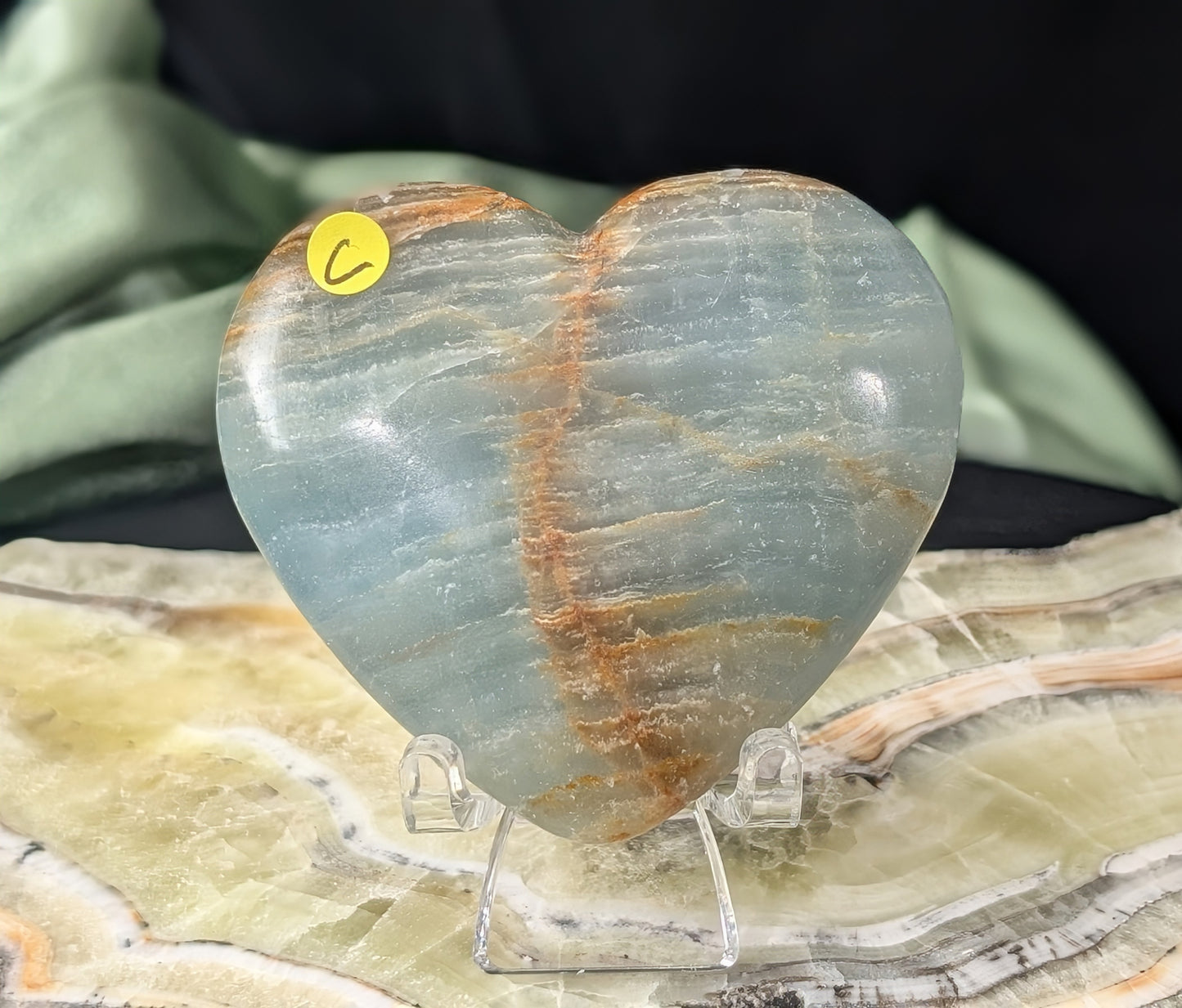 Blue Onyx Heart