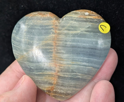 Blue Onyx Heart
