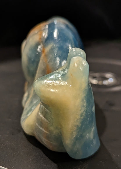 Blue Onyx Snail Figurine ~ Crystal Snail