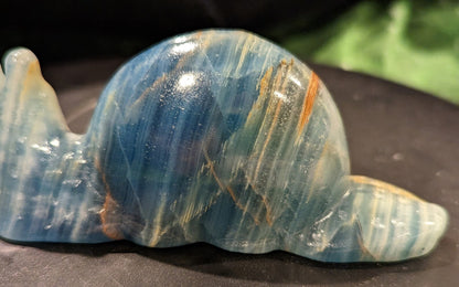 Blue Onyx Snail Figurine ~ Crystal Snail