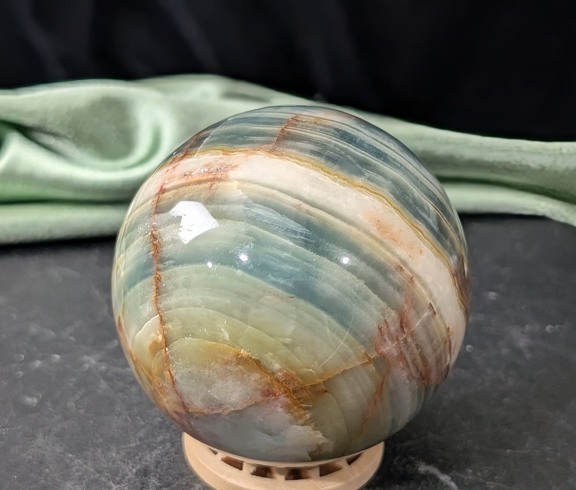 Blue Onyx Sphere