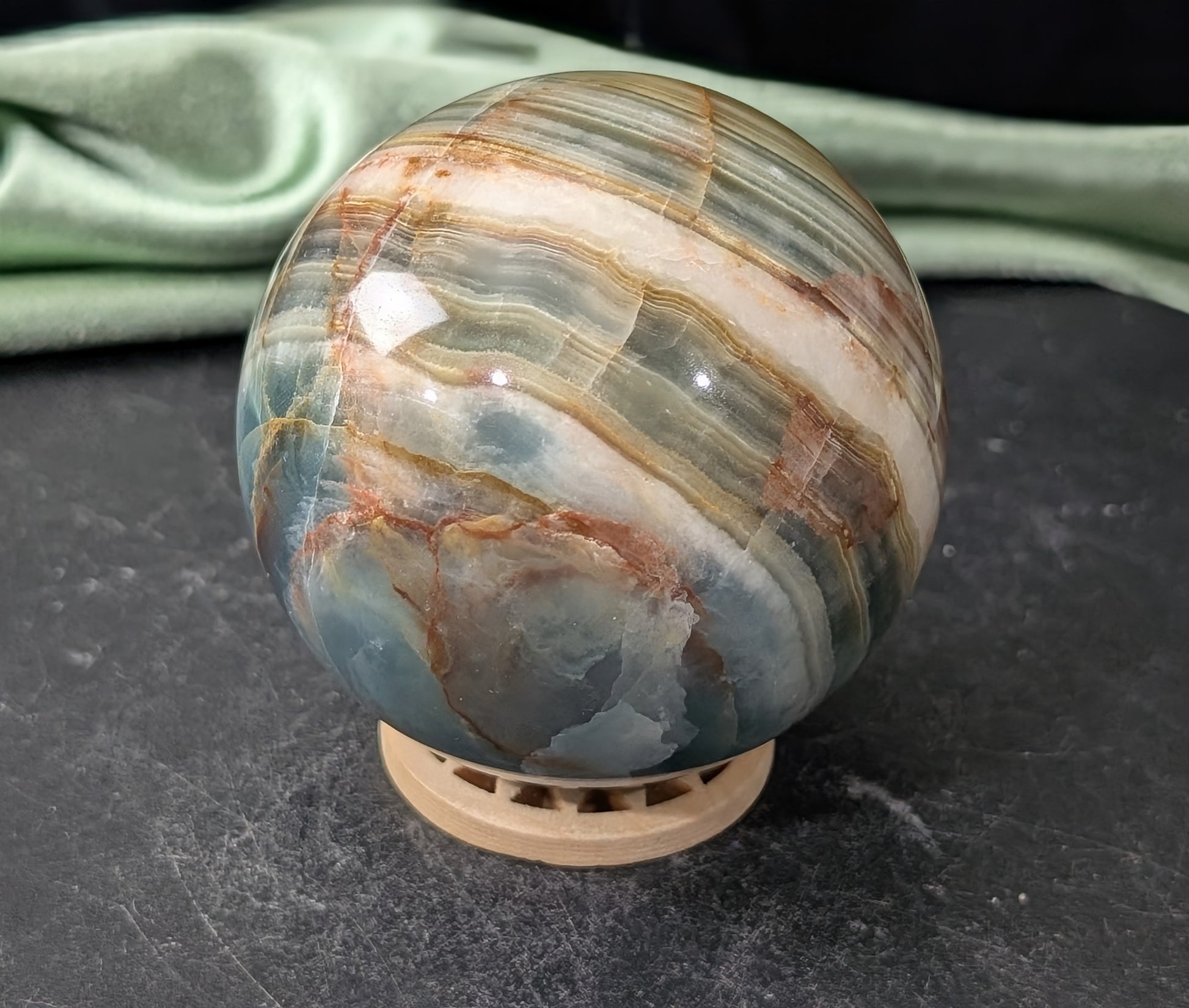 Blue Onyx Sphere