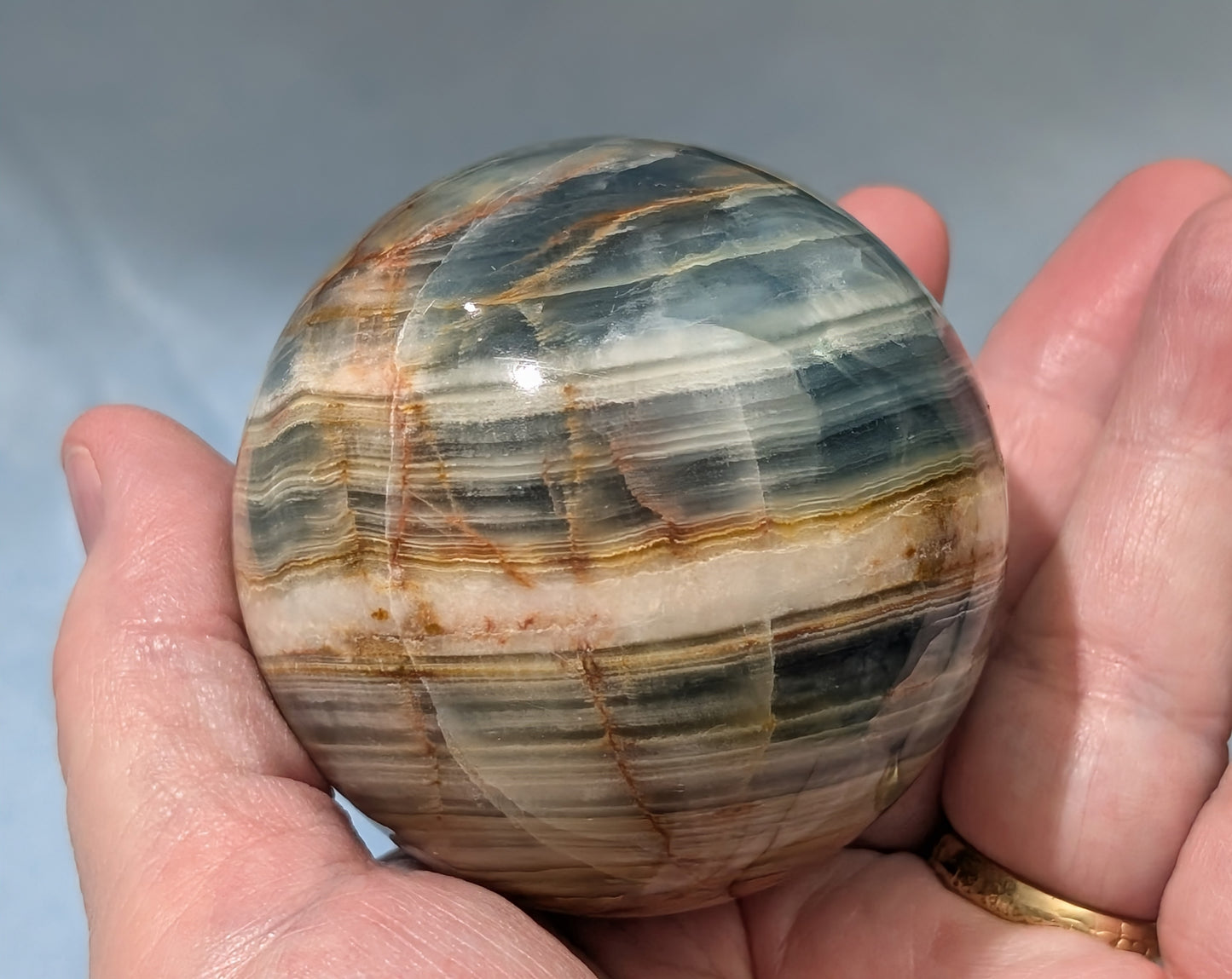 Blue Onyx Sphere