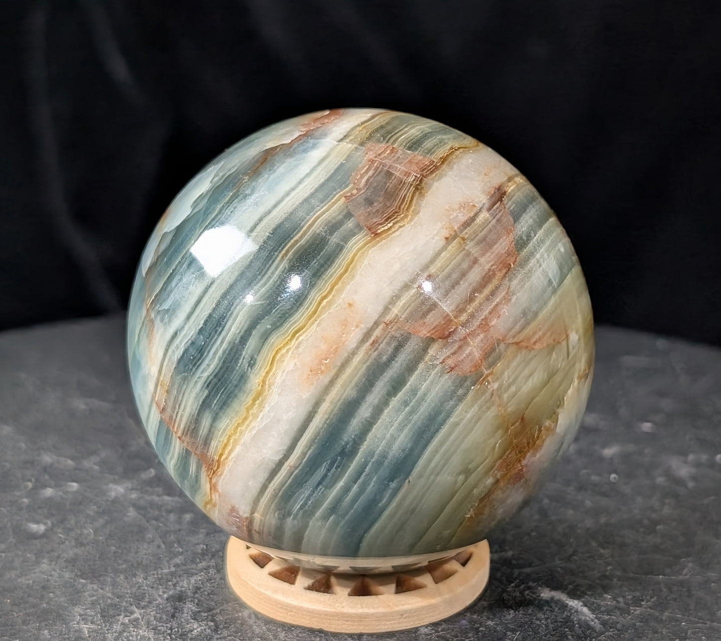 Blue Onyx Sphere