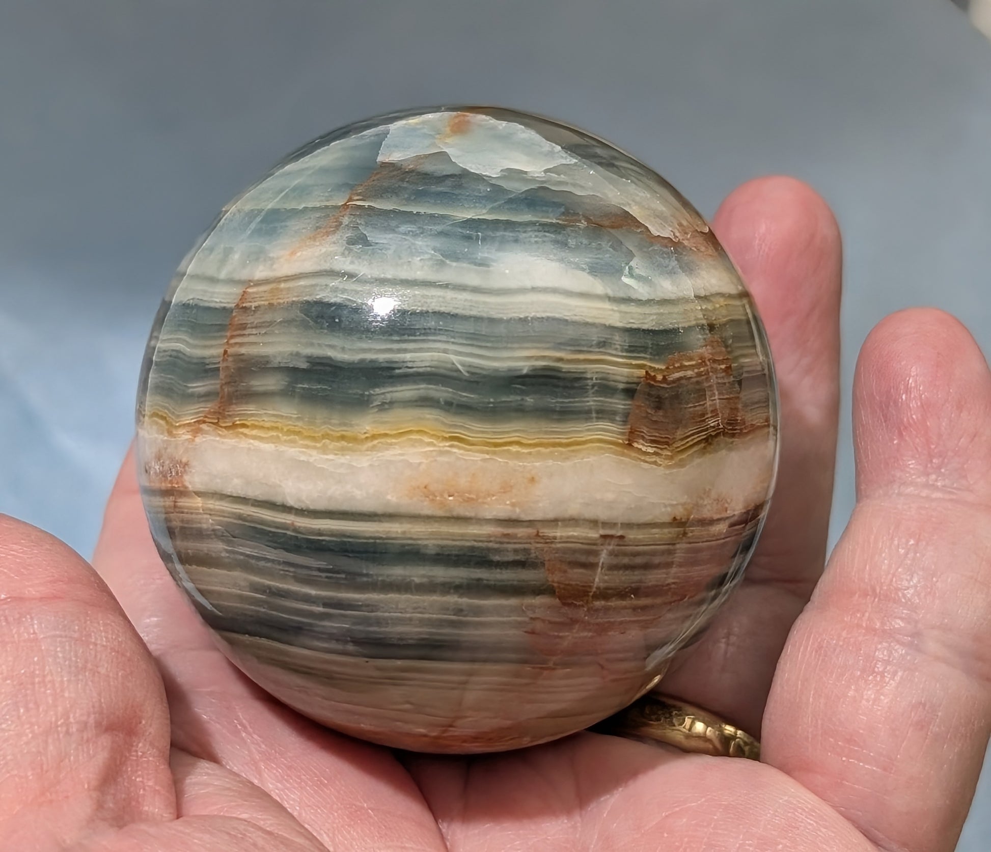 Blue Onyx Sphere