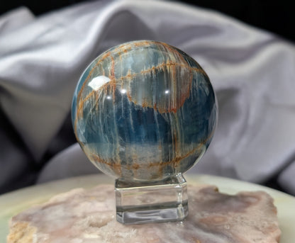 Blue Onyx Sphere with Banding