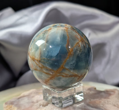 Blue Onyx Sphere with Banding