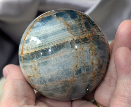 Blue Onyx Sphere with Banding