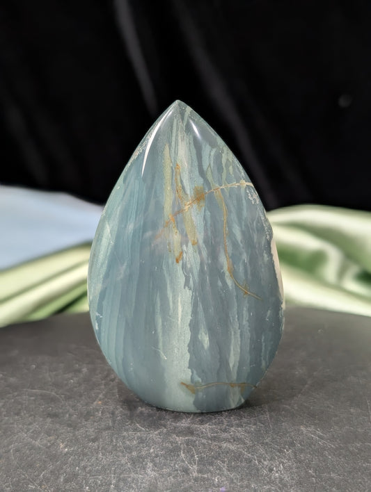Blue Polychrome Jasper Freeform Flame 1A