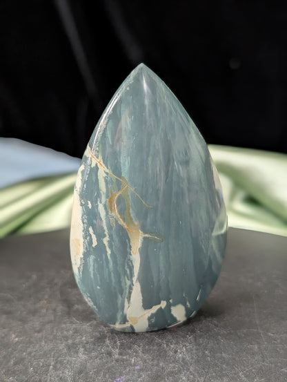 Blue Polychrome Jasper Freeform Flame 1B