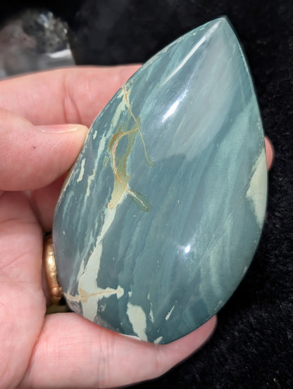 Blue Polychrome Jasper Freeform Flame 1C