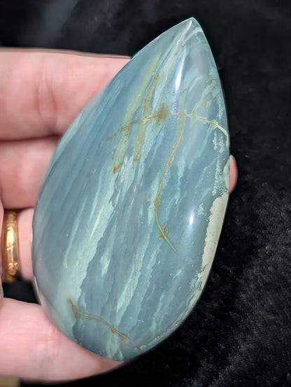 Blue Polychrome Jasper Freeform Flame 1E