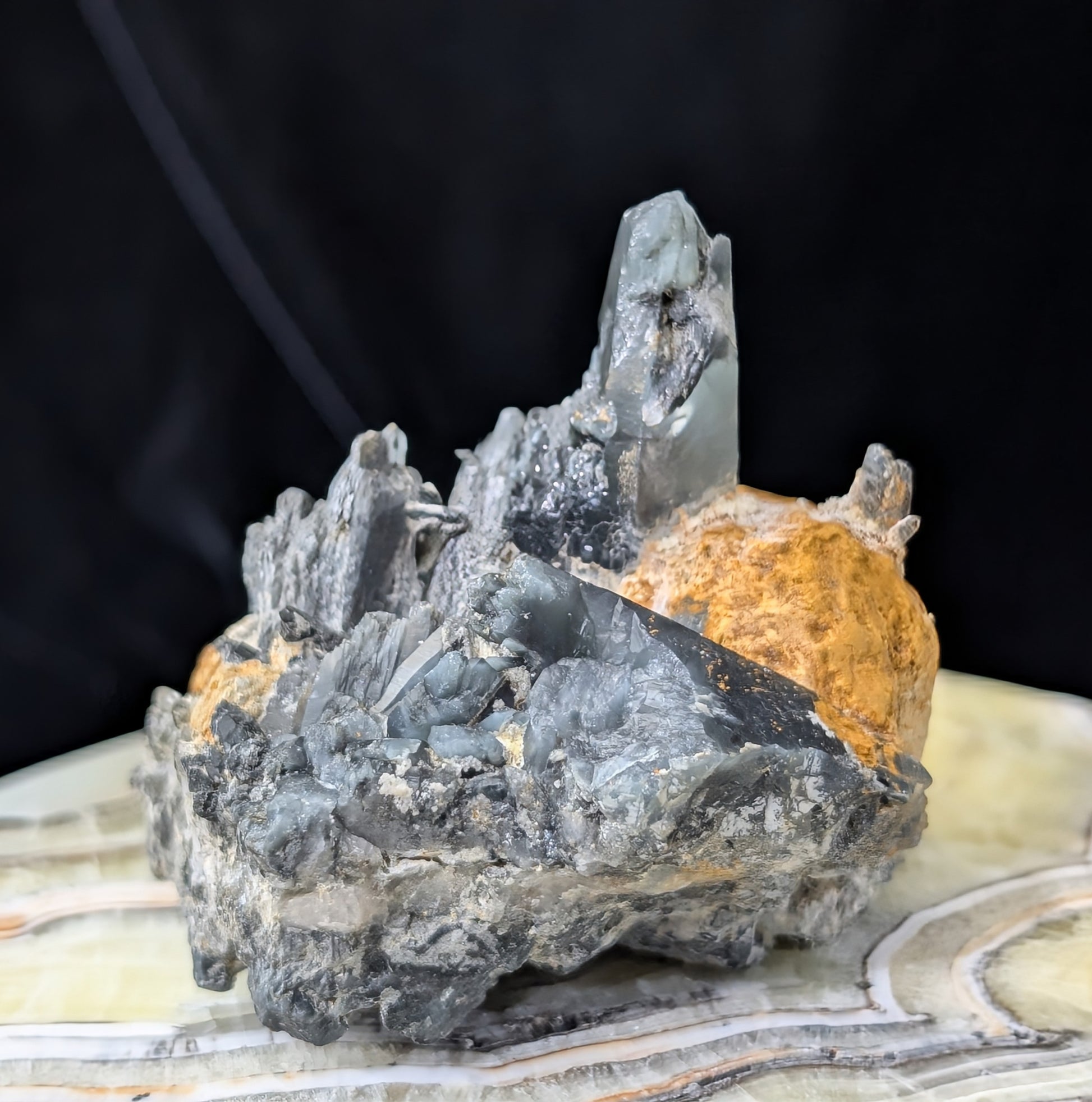 Blue Smoky Quartz Specimen