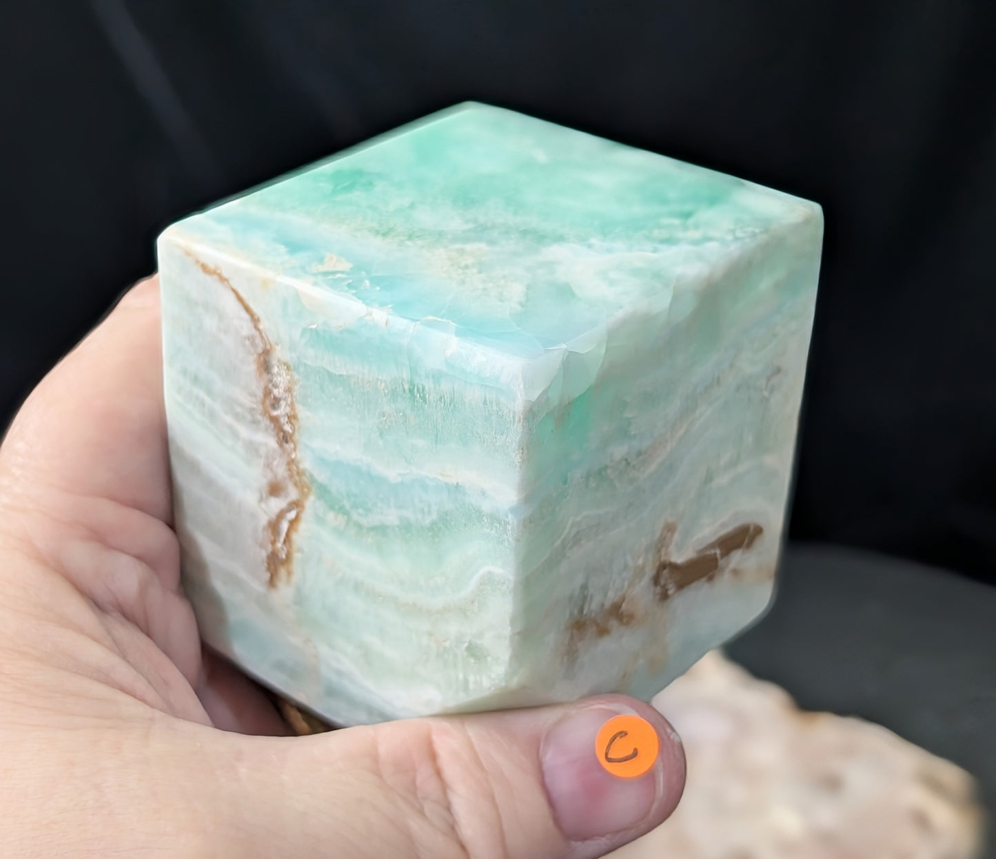 Caribbean Calcite Floating Cube