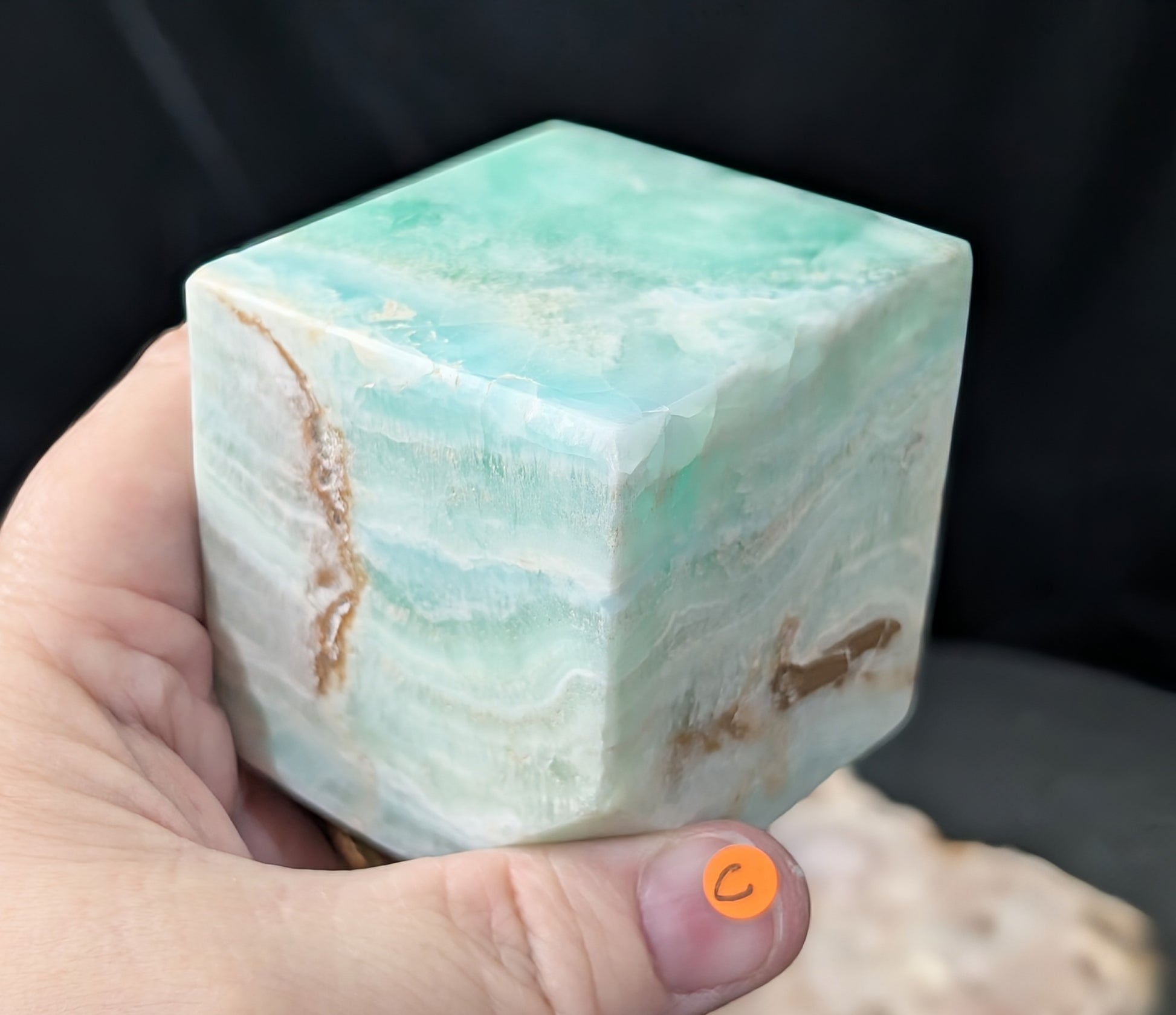 Caribbean Calcite Floating Cube