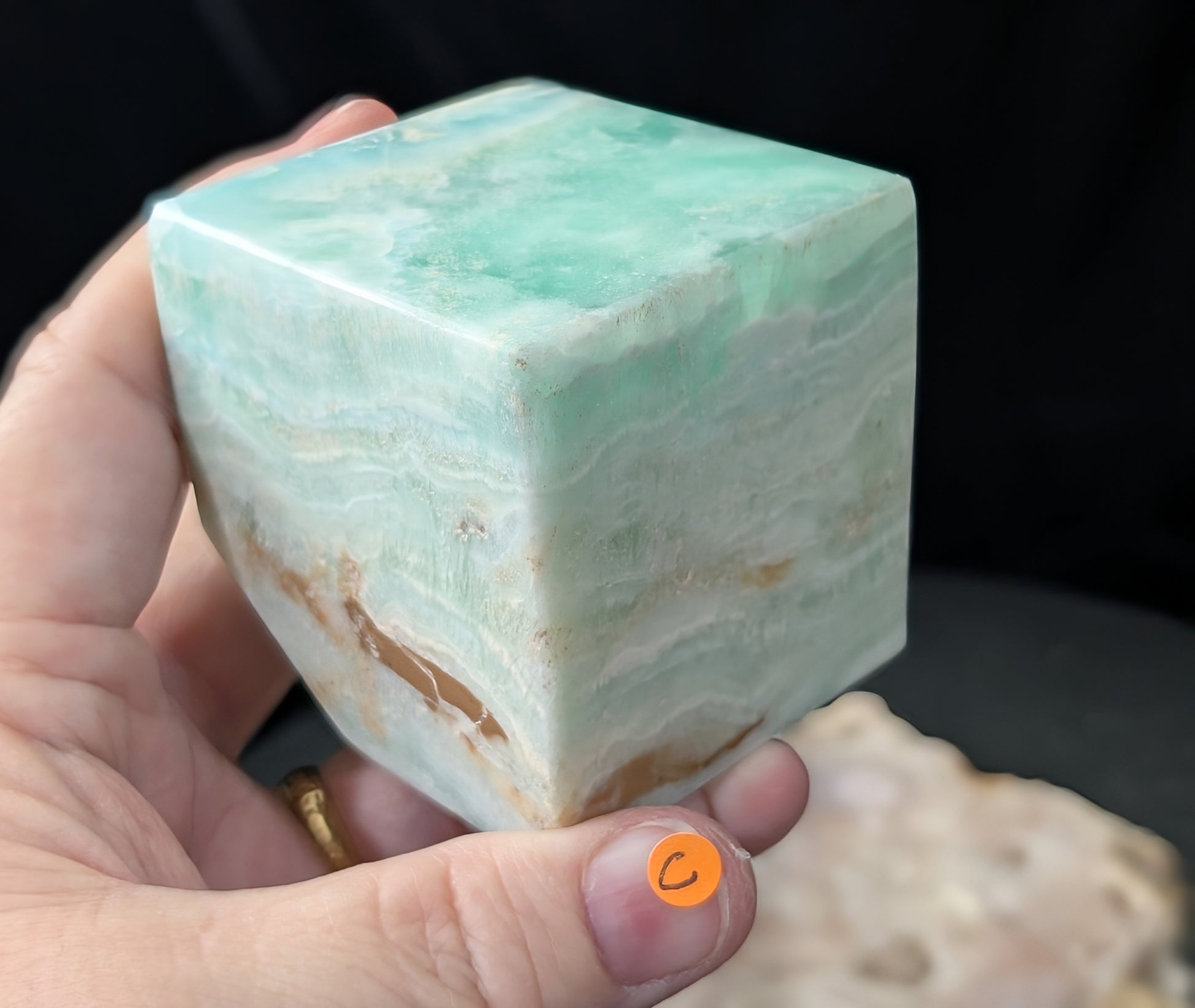 Caribbean Calcite Floating Cube