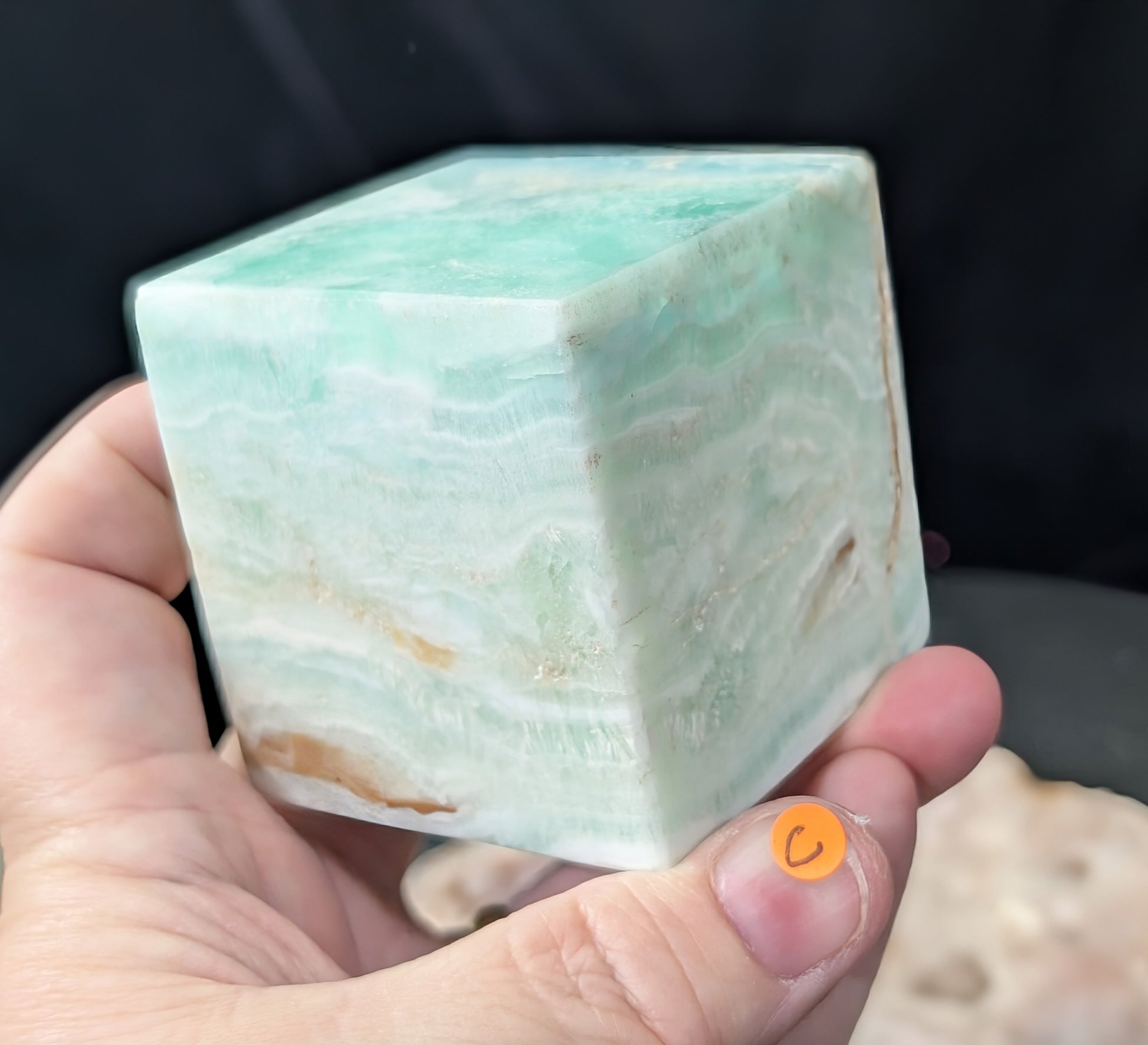 Caribbean Calcite Floating Cube