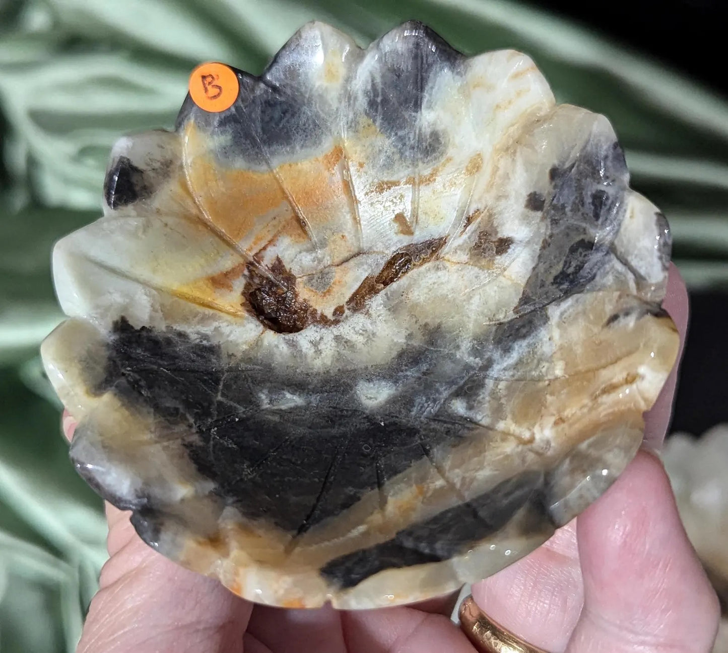 Caribbean Calcite Lotus Bowl