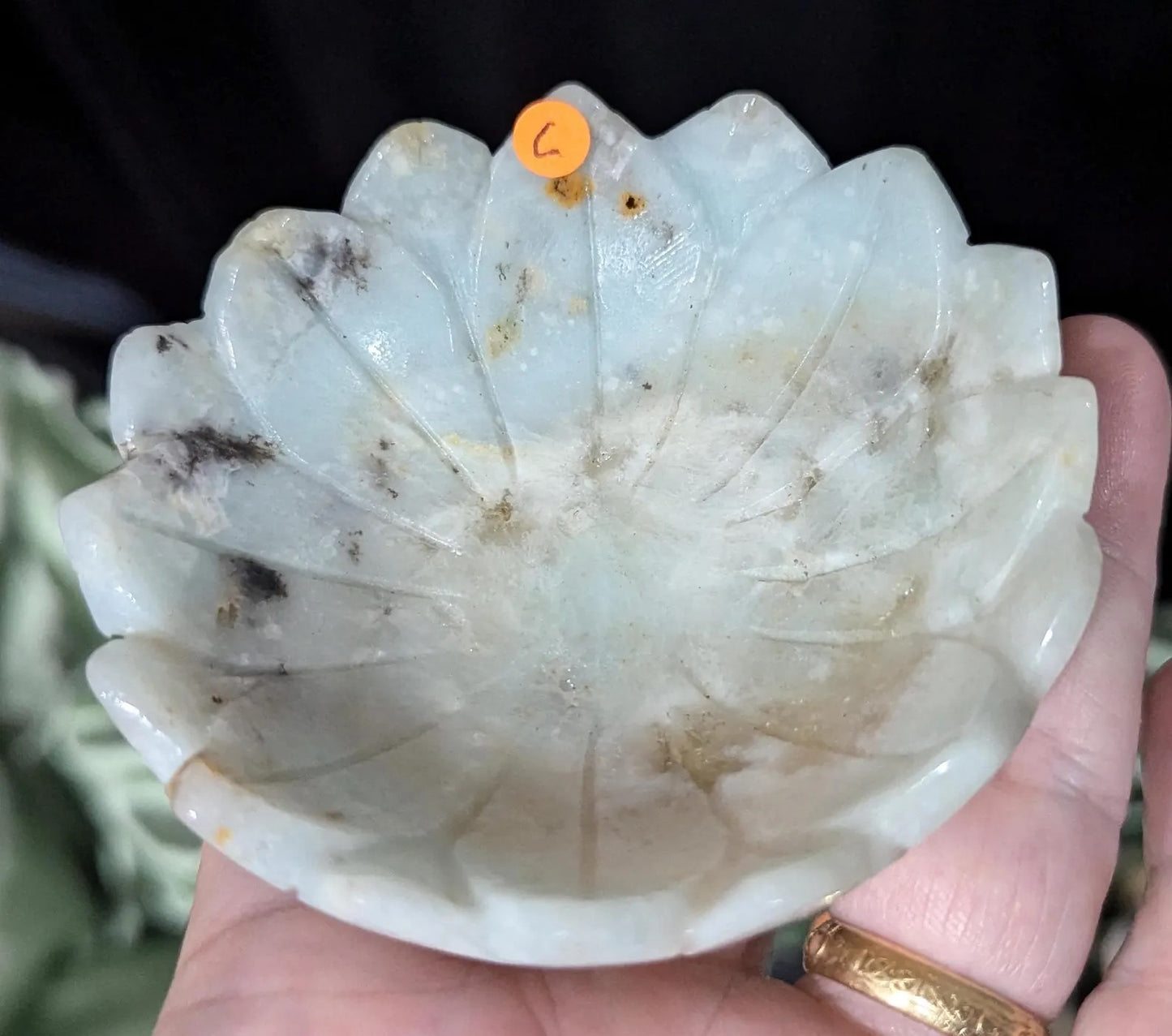 Caribbean Calcite Lotus Bowl