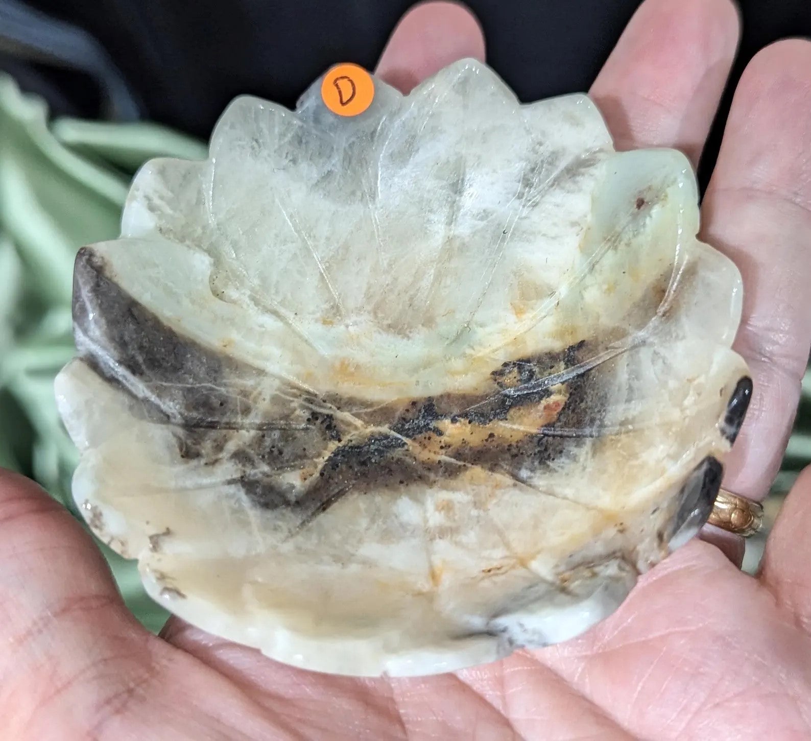 Caribbean Calcite Lotus Bowl